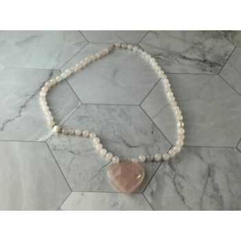 14K YELLOW GOLD ROSE QUARTZ 