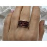 925 Sterling Silver Garnet Ring Size 8.5