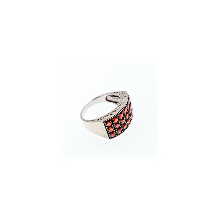925 Sterling Silver Garnet Ring Size 8.5