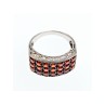 925 Sterling Silver Garnet Ring Size 8.5