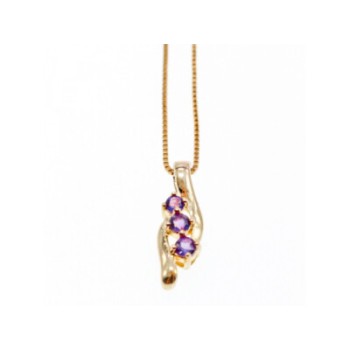 925 Sterling Silver Gold Plated Tanzanite Chain With Pendant