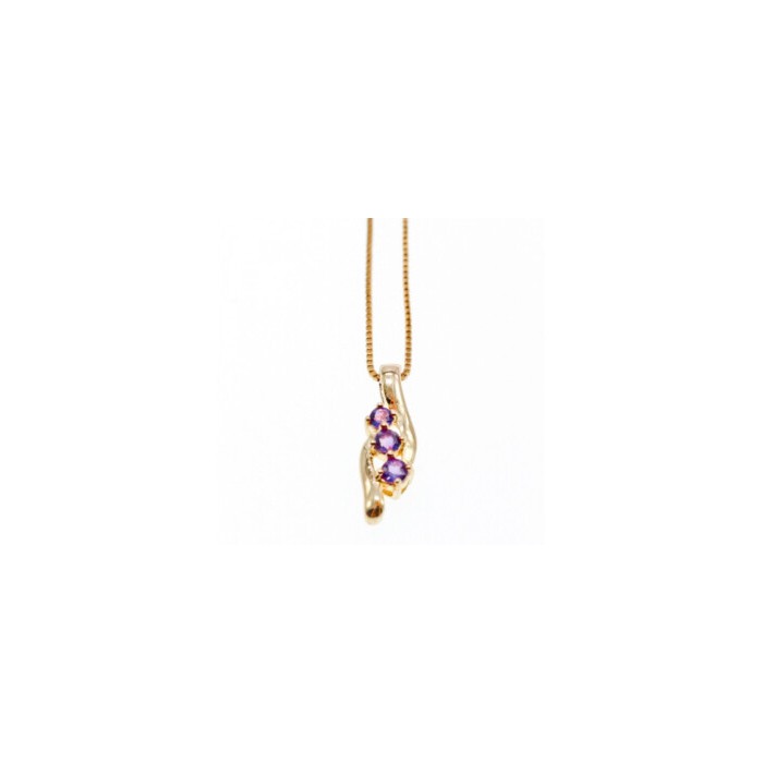 925 Sterling Silver Gold Plated Tanzanite Chain With Pendant