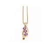925 Sterling Silver Gold Plated Tanzanite Chain With Pendant