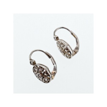 Vintage 925 Sterling Silver CZ Earrings