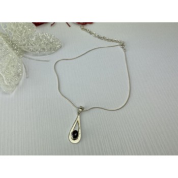 925 Sterling Silver Garnet Pyrope Chain With Pendant