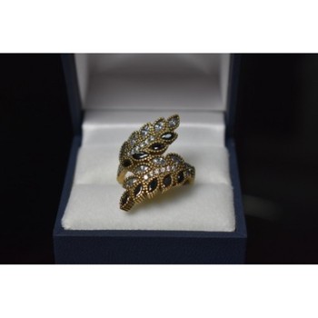 925 Sterling Silver Alpanite & CZ Ring Size 9