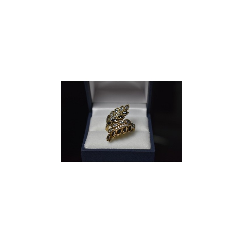 925 Sterling Silver Alpanite & CZ Ring Size 9