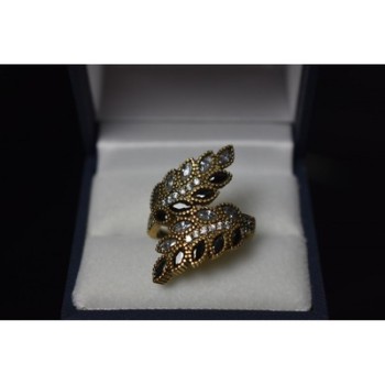 925 Sterling Silver Alpanite & CZ Ring Size 9