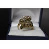 925 Sterling Silver Alpanite & CZ Ring Size 9