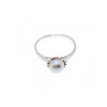 925 Sterling Silver Pearl Classic Ring Size 6.5