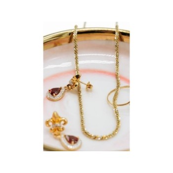 925 Sterling Silver Gold Plated Chain-Necklace Italy 20 In