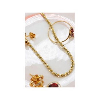 925 Sterling Silver Gold Plated Chain-Necklace Italy 20 In