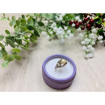 925 Sterling Silver Pearl Ring Size 8