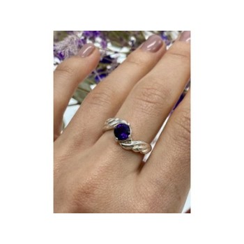 925 Sterling Silver Tourmaline Ring Size 10