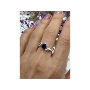 925 Sterling Silver Tourmaline Ring Size 10