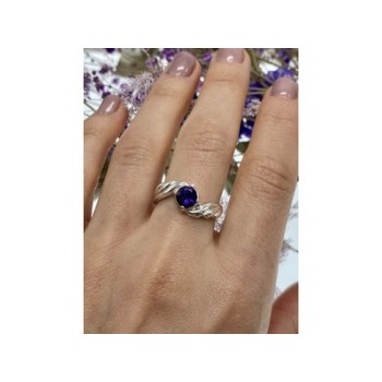 925 Sterling Silver Tourmaline Ring Size 10