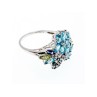 925 STERLING SILVER MULTI GEMSTONES RING SIZE 11