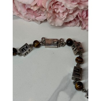 925 Sterling Silver Amber Necklace Length 20 Inch