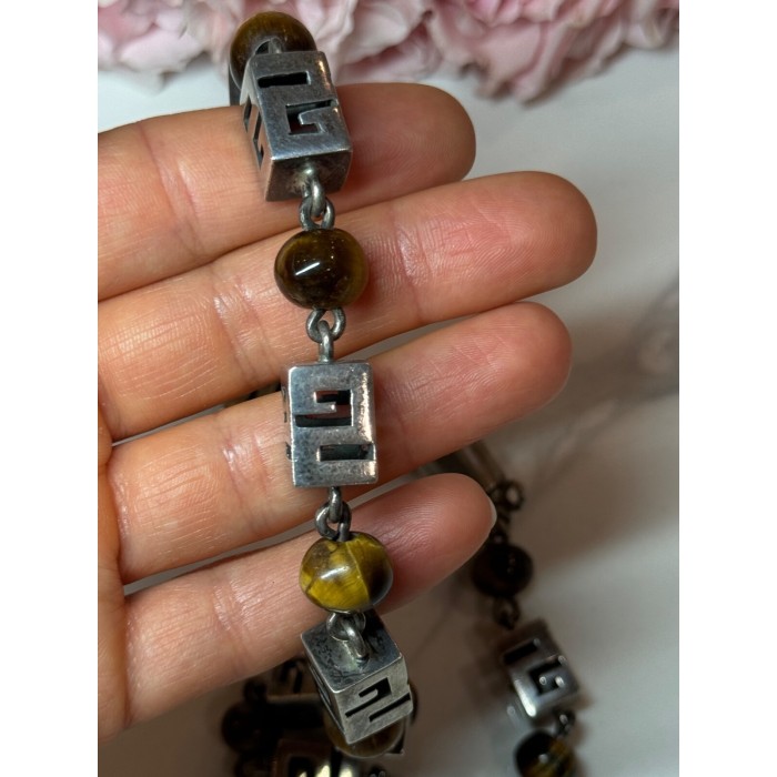 925 Sterling Silver Amber Necklace Length 20 Inch