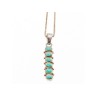 925 Sterling Silver Turquoise  Chain with Pendant Italy