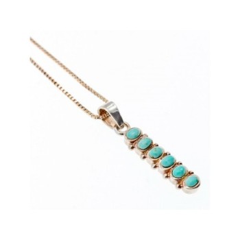 925 Sterling Silver Turquoise  Chain with Pendant Italy