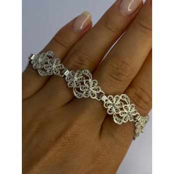 Vintage 925 Sterling Silver Bracelet Length 7.5