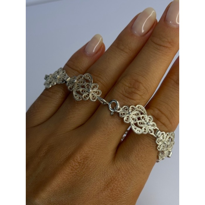 Vintage 925 Sterling Silver Bracelet Length 7.5