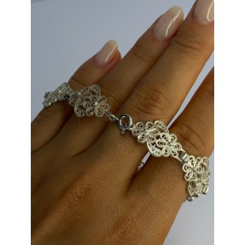 Vintage 925 Sterling Silver Bracelet Length 7.5