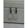 Aurora Borealis Teardrop 925 Sterling Silver Earrings Length 1 Inch