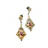 925 Sterling Silver Garnet & Marcasites Earrings