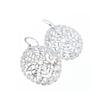 925 Sterling Silver Openwork Earrings