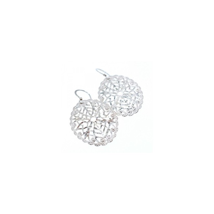 925 Sterling Silver Openwork Earrings