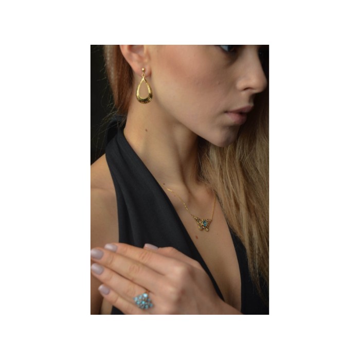 925 Sterling Silver Gold Plated Stud Earrings