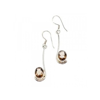 925 Sterling Silver Hessonite Earrings