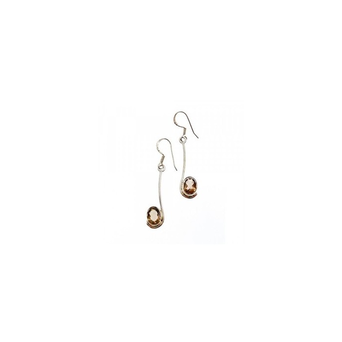 925 Sterling Silver Hessonite Earrings