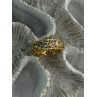 925 Sterling Silver Gold Plated Overlay Band Cz Ring Size 7
