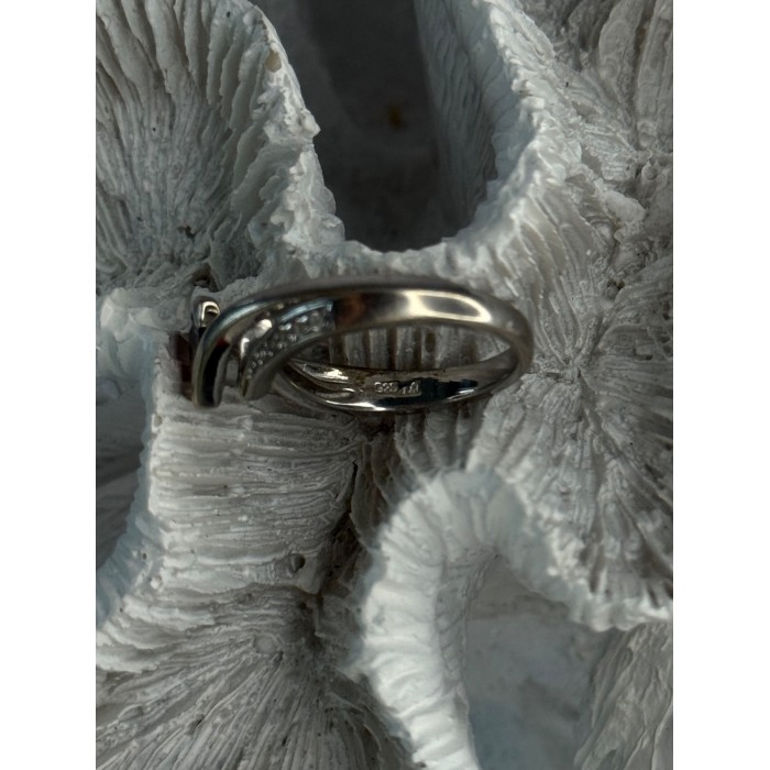 925 Sterling Silver Garnet & Beryl Ring Size 6.5