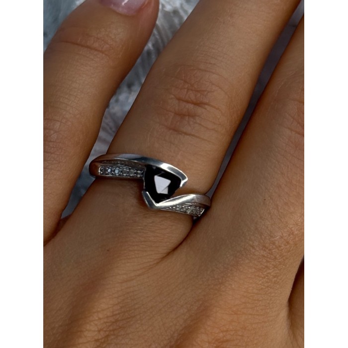 925 Sterling Silver Garnet & Beryl Ring Size 6.5