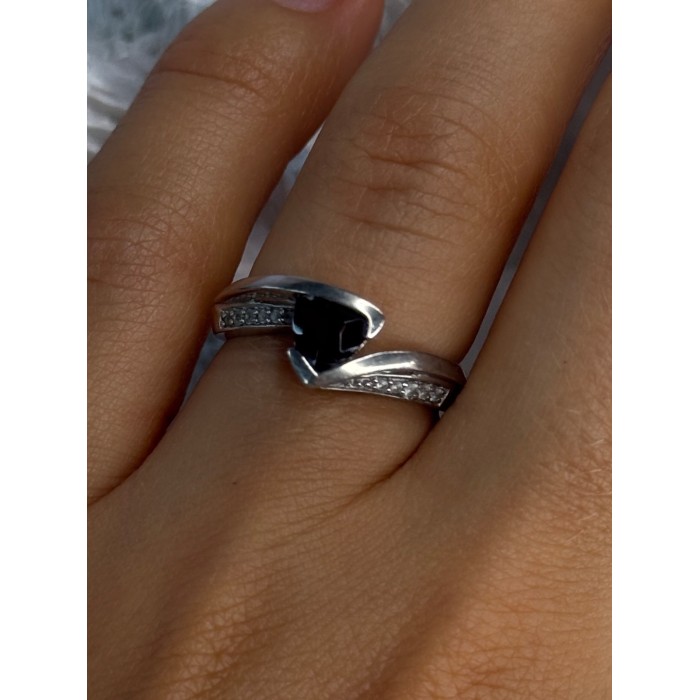 925 Sterling Silver Garnet & Beryl Ring Size 6.5