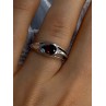 Kabana 925 Sterling Silver Garnet Ring Size 7