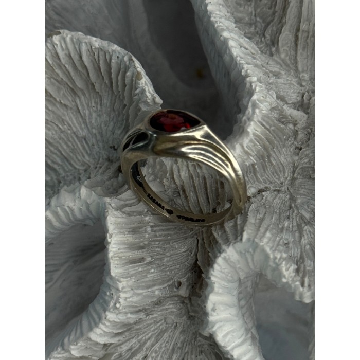 Kabana 925 Sterling Silver Garnet Ring Size 7