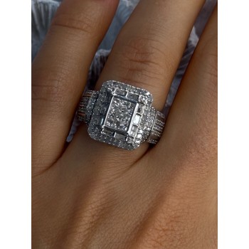 Elegant Design 925 Sterling Silver Beryl Ring Size 7