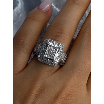 Elegant Design 925 Sterling Silver Beryl Ring Size 7