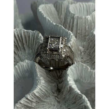 Elegant Design 925 Sterling Silver Beryl Ring Size 7