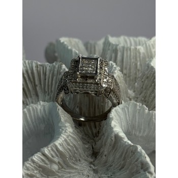 Elegant Design 925 Sterling Silver Beryl Ring Size 7