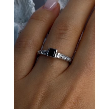 925 Sterling Silver Garnet & Beryl Ring Size 8