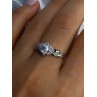 925 Sterling Silver Gold Plated Part Cz Ring Size 9