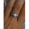 925 Sterling Silver Gold Plated Part Cz Ring Size 9