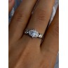 925 Sterling Silver Gold Plated Part Cz Ring Size 9
