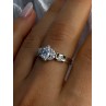 925 Sterling Silver Gold Plated Part Cz Ring Size 9